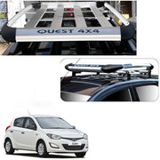 Car Roof Quest Luggage (4x 4) Frame Aluminum Roof Frame Universal Roof Frame Travel Frame Load Frame Load Over 100 kg Roof Shelves Luggage Box Roof Rack (Silver)