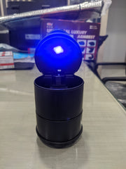 Cigarette LED Ash Tray, Fire Proof, Smell Proof & Smokeless Lid Easy to Clean Smoke Trash Can For AC Air Vent, Cup Holder, Dashboard Pack of 1 (Black)