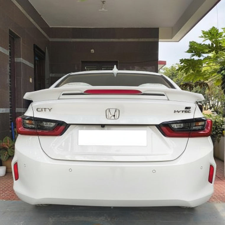 Auto Pearl FRP/ABS Drill Free Roof Spoiler Compatible with Honda City 2019 | Car Spoiler with Brake Light Reflector