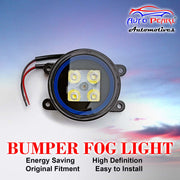 High Power Premium Quality 4 Led DRL Fog Lamp  Assembly Black Blue (Set of 2)
