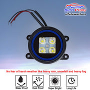 High Power Premium Quality 4 Led DRL Fog Lamp  Assembly Black Blue (Set of 2)