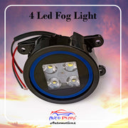 High Power Premium Quality 4 Led DRL Fog Lamp  Assembly Black Blue (Set of 2)
