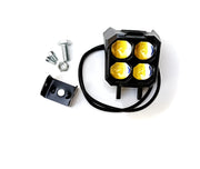 Auto Pearl Square 10-Led DRL Motorcycle Off-Road Vehicle Light Auxiliary White & Yellow 12V-24W (Pack of 1)
