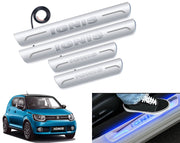 Auto Pearl Car Door Foot Step Led Sill/Scuff Plates With Mirror Finish Compatible with All Models (Set of 4)