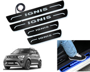 Auto Pearl Car Door Foot Step Led Sill/Scuff Plates With Mirror Finish Compatible with All Models (Set of 4)