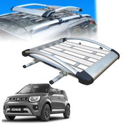 Car Roof Luggage (4x 4) Frame Aluminum Roof Frame Universal Roof Frame Travel Frame Load Frame Load Over 100 kg Roof Shelves Luggage Box Roof Rack (Silver)