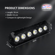 Auto Pearl Motorcycle 6-Projector Lens Driving Lights Yellow / White LED Spot light 35W, 12-80V Dual Color Mode Auxiliary Lights compatible with All Bike