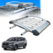 Car Roof Luggage (4x 4) Frame Aluminum Roof Frame Universal Roof Frame Travel Frame Load Frame Load Over 100 kg Roof Shelves Luggage Box Roof Rack (Silver)
