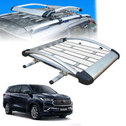 Car Roof Luggage (4x 4) Frame Aluminum Roof Frame Universal Roof Frame Travel Frame Load Frame Load Over 100 kg Roof Shelves Luggage Box Roof Rack (Silver)