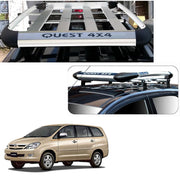Car Roof Quest Luggage (4x 4) Frame Aluminum Roof Frame Universal Roof Frame Travel Frame Load Frame Load Over 100 kg Roof Shelves Luggage Box Roof Rack (Silver)