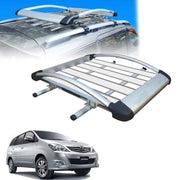 Car Roof Luggage (4x 4) Frame Aluminum Roof Frame Universal Roof Frame Travel Frame Load Frame Load Over 100 kg Roof Shelves Luggage Box Roof Rack (Silver)