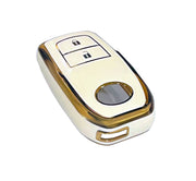 TPU Key Cover Compatible with Innova Crysta| Fortuner| Hilux| Fortuner Facelift 2021 | Fortuner Legender 2021 2 Button Smart Key (Black)