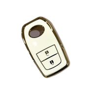 TPU Key Cover Compatible with Innova Crysta| Fortuner| Hilux| Fortuner Facelift 2021 | Fortuner Legender 2021 2 Button Smart Key (Black)
