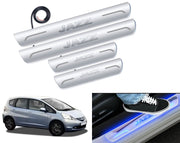 Auto Pearl Car Door Foot Step Led Sill/Scuff Plates With Mirror Finish Compatible with All Models (Set of 4)