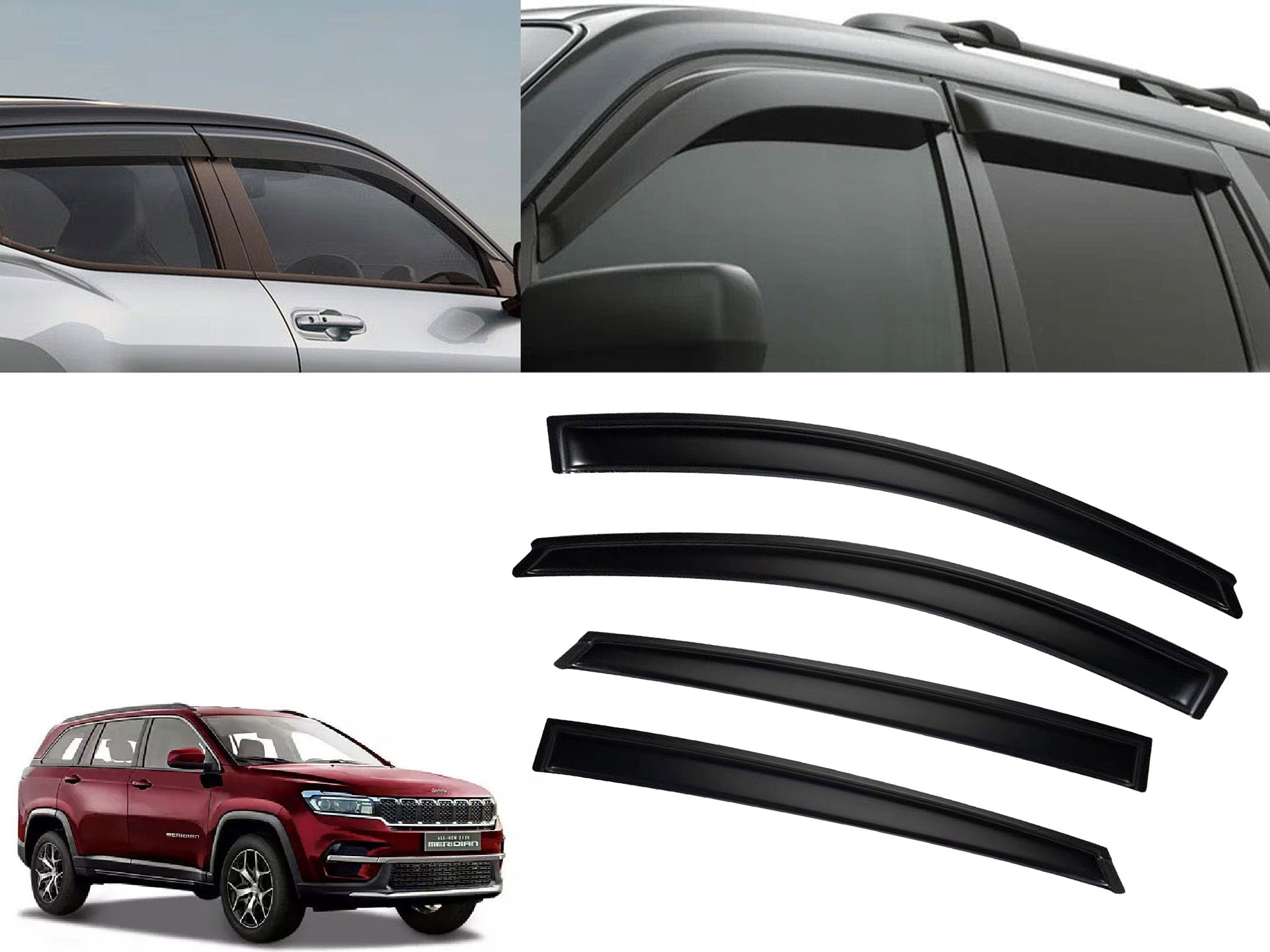 Auto Pearl Premium Door Visors for Jeep | All Models