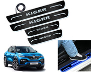 Auto Pearl Car Door Foot Step Led Sill/Scuff Plates With Mirror Finish Compatible with All Models (Set of 4)