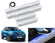 Auto Pearl Car Door Foot Step Led Sill/Scuff Plates With Mirror Finish Compatible with All Models (Set of 4)