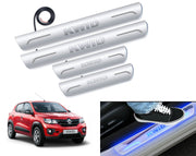 Auto Pearl Car Door Foot Step Led Sill/Scuff Plates With Mirror Finish Compatible with All Models (Set of 4)