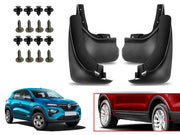 O.E Type Custom Front and Rear Mud Flap Guard (Set of 4 Pcs) | Compatible with Renault | Black