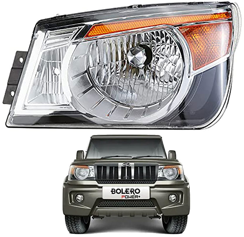 Auto Pearl Headlight Assembly Compatible with Bolero Generation-3 (2012-2020)
