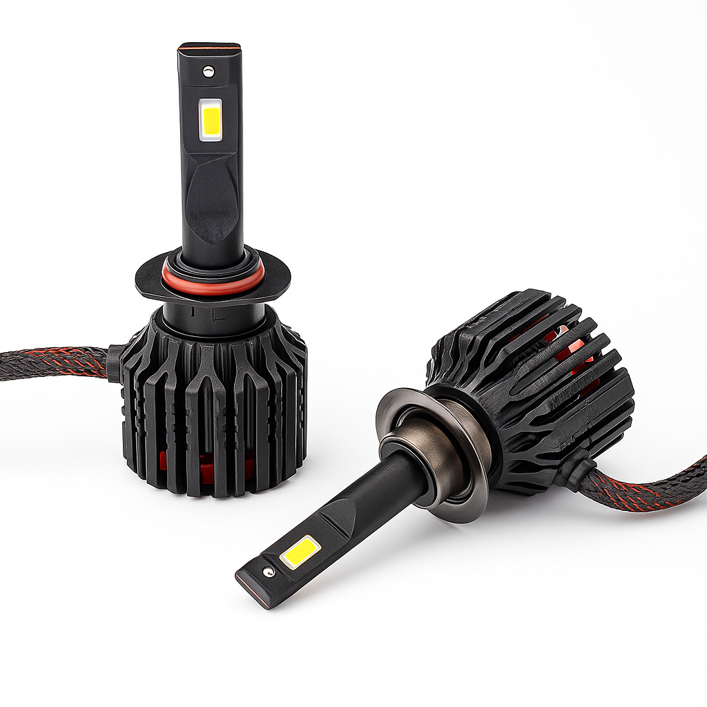 Auto Pearl H1 LED Headlight Bulb for Car 100W 12000LM 6000K (White Light LED Headlight Bulb) compatible with All Car (Pack of 2)