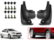 O.E Type Custom Front and Rear Mud Flap Guard (Set of 4 Pcs) | Compatible with FIAT | Black