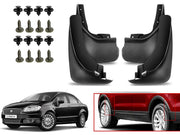 O.E Type Custom Front and Rear Mud Flap Guard (Set of 4 Pcs) | Compatible with FIAT | Black