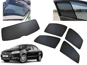 Z-Black Car Window Plug-in Half Sun Shades & Rear Dicky Curtain (Combo) for Fiat