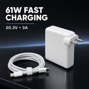 61W USB-C MacBook Charger with Type-C to Type-C Cable – 20.3V 3A Fast Charging Adapter