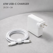 61W USB-C MacBook Charger with Type-C to Type-C Cable – 20.3V 3A Fast Charging Adapter