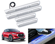 Auto Pearl Car Door Foot Step Led Sill/Scuff Plates With Mirror Finish Compatible with All Models (Set of 4)