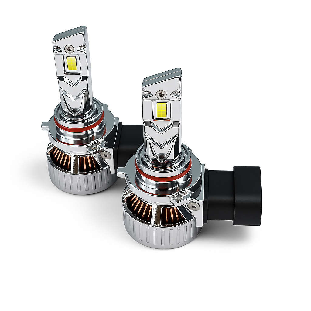 Auto Pearl 9005 LED Headlight Bulbs for Car – 120W, 12000LM, 6000K Cool White, Super Bright with Turbo Cooling Fan, compatible with All Car (Pack of 2)