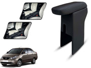 Auto Pearl Premium Car Armrest with Storage Box, High-Density Foam, Nappa Leatherette, No Obstruction to Rear Window Buttons, for Manza