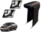 Auto Pearl Premium Car Armrest with Storage Box, High-Density Foam, Nappa Leatherette, No Obstruction to Rear Window Buttons, for Manza