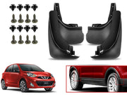 O.E Type Custom Front and Rear Mud Flap Guard (Set of 4 Pcs) | Compatible with NISSAN  | Black