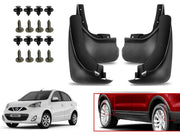 O.E Type Custom Front and Rear Mud Flap Guard (Set of 4 Pcs) | Compatible with NISSAN  | Black