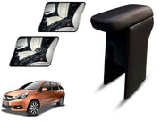 Auto Pearl Premium Car Armrest with Storage Box, High-Density Foam, Nappa Leatherette, No Obstruction to Rear Window Buttons, for Mobilio
