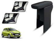 Auto Pearl Premium Car Armrest with Storage Box, High-Density Foam, Nappa Leatherette Black with double Stitching, No Obstruction to Rear Window Buttons, for New Santro-2028-2022