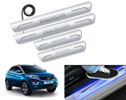 Auto Pearl Car Door Foot Step Led Sill/Scuff Plates With Mirror Finish Compatible with All Models (Set of 4)