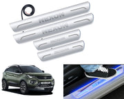 Auto Pearl Car Door Foot Step Led Sill/Scuff Plates With Mirror Finish Compatible with All Models (Set of 4)