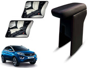 Auto Pearl Premium Car Armrest with Storage Box, High-Density Foam, Nappa Leatherette Black with double Stitching, No Obstruction to Rear Window Buttons, for Nexon (2017-2019)