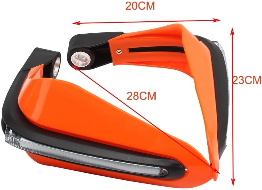 LED Motorcycle Hand Grips Guards, Motorcycle Handguards with Led Light Windproof Handle Protector ( Pack of 2)