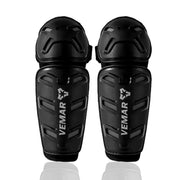 Auto Pearl Motorcycle Knee Shin Guards Elbow Pads, 4 in 1 Monstor Style  Knee Shin Safe Protection Armor for Moto Cycling Racing compatible with All Bike (Black, 4Pcs)