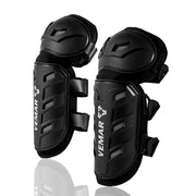 Auto Pearl Motorcycle Knee Shin Guards Elbow Pads, 4 in 1 Monstor Style  Knee Shin Safe Protection Armor for Moto Cycling Racing compatible with All Bike (Black, 4Pcs)