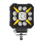 Auto Pearl 4 inch Square 34Led Auxiliary 12V-30W, Amber DRL Spot Light, White and Yellow Color, Off Road Light compatible with All Bike and Car (Pack of 2)