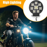 AUTO PEARL Square 4 Inch Auxiliary 44Led White Work Spot Light compatible with All Bike and Car(Pack of 2)