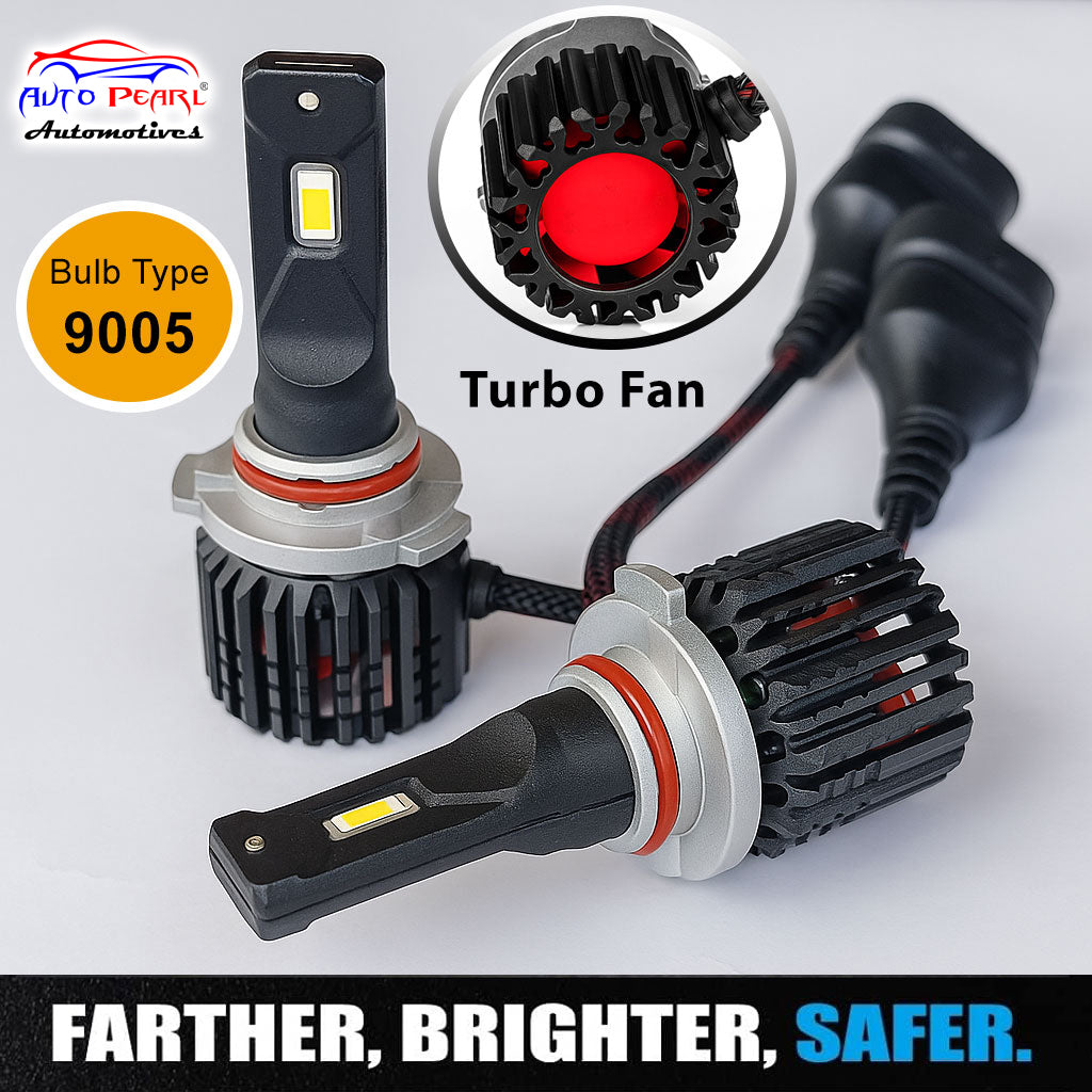 Auto Pearl 9005/HB3 LED Headlight Bulb for Car 100W 12000LM 6000K (White Light LED Headlight Bulb) compatible with All Car (Pack of 2)