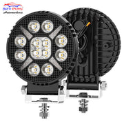 Auto Pearl 4 inch Round 12Led Auxiliary 12V-30W, Amber DRL Spot Light, White and Yellow Color, Off Road Light compatible with All Bike and Car (Pack of 2)