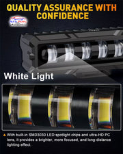 Auto Pearl 6 Inch Auxiliary 20Led Light Bar White, 6D 12V-30W, light Led, White Foglight Work Spot Lights compatible with All Bike and Car (Pack of 2)