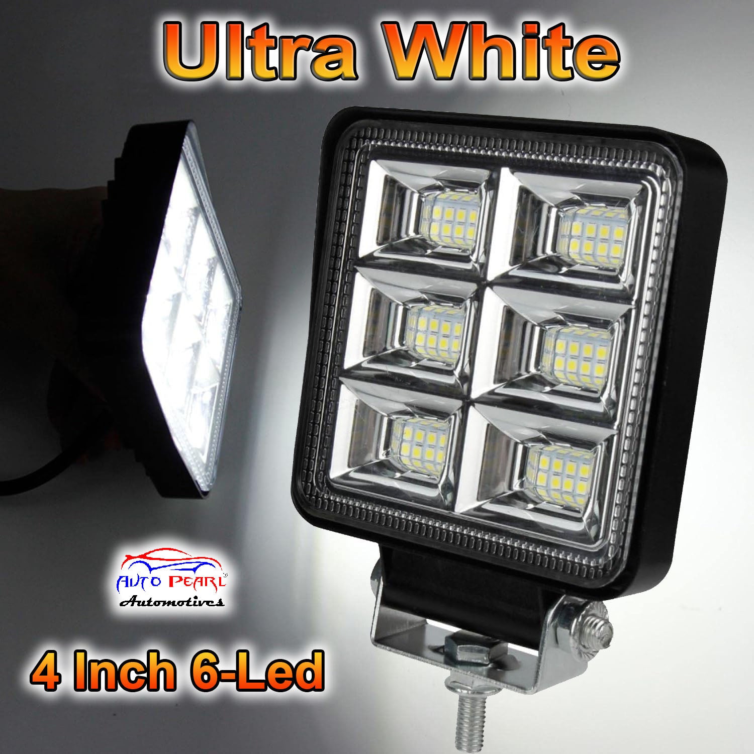 Auto Pearl Front fog lights 4Inch LED Work Light Headlight 12V-15W Driving Fog Lamp Spotlight compatible with All Bike and Car